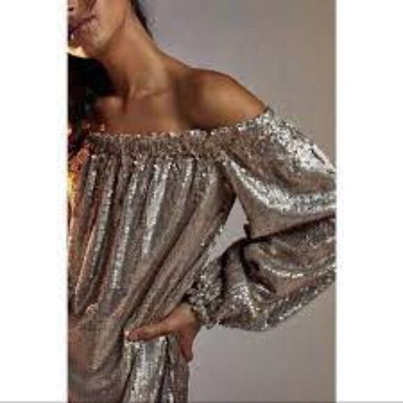 Anthropologie Mare Mare Calliope Sequined Midi Dress Size Small NWT - Picture 2 of 11